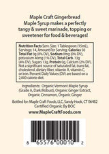 Maple Craft Foods, Gingerbread Vermont Maple Syrup (Organic)