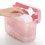 EZbrnd Countertop SLIMFOLD Hand Towel Dispenser for Kitchen/Bathroom/Office/RV/Airbnb, Guest Towel Holder, Pink
