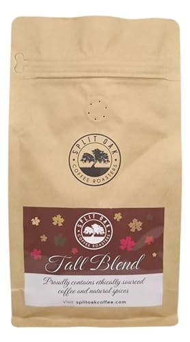 Fall Blend Coffee hand roasted beans, complex and spicy with notes of nutmeg, cinnamon, and pumpkin spice by SPLIT OAK COFFEE ROASTERS Medium Roast