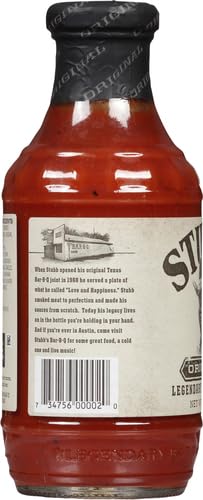 Stubb’s BBQ Sauce, Original, Non GMO, Gluten Free, Kosher Certified, No High Fructose Corn Syrup, Tangy Original Flavor Bar-B-Q Sauce for Wings, Ribs