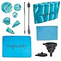 nugbuddy Glass Cleaning Kit - Reusable Silicone Accessories - Complete Kit to Clean your Piece, Just Add Cleaner - Reusable Soaker Bag, Brushes, Mat