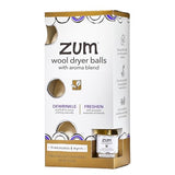 Zum Indigo Wild Laundry Dryer Balls Kit - Wool Laundry Balls for The Dryer - Essential Oil Spray - Reusable Drying Balls for Laundry - Frankincense