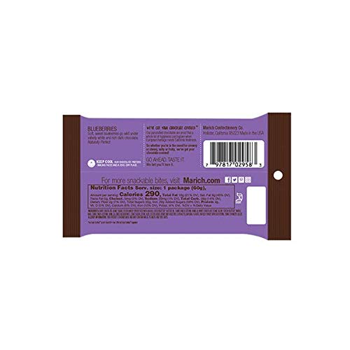 Marich Natural Chocolate Blueberries, 2.1-Ounce (Pack of 12)