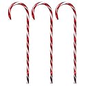 Holiday Wonderland 21258-88 Pathway Candy Cane, Red, Transparent, 27-in., 3-Pc. - Quantity 12