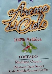 Aroma del Cielo Cafe Molido Ground Caribbean Coffee from Puerto Rico (2 Pack) 8.8 Ounces Includes Two Envelopes of Sason Accent