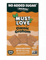 Must Love Classic Graham - No Added Sugar, Sweetened with Dates - Great for Pie Crust, Mini S'more, Cheese Boards - Simple Ingredients, Vegan