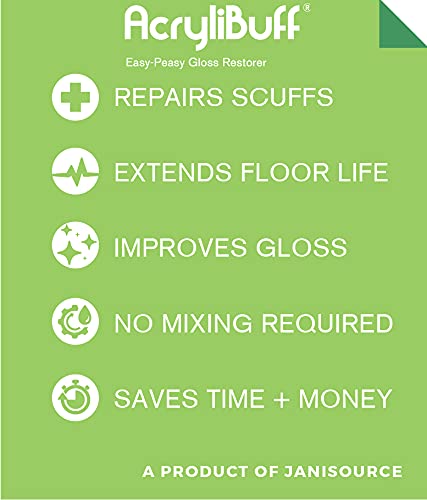 Jani-Source Acrylibuff Spray-On Buff Floor Wax Gloss Restorer, Quart (3-Pack)