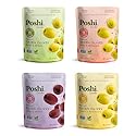 Poshi Natural Whole Pitted Olives | 24 Pack Variety | Basil & Garlic, Chili & Oregano, Chili + Garlic, Lemon & Rosemary | Vegan, Kosher, Gluten Free +