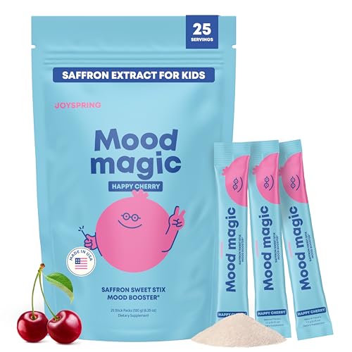 JoySpring Mood Magic Kids Saffron Sticks, Cherry Lime, 25 Ct, 4+