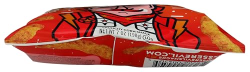 LESSEREVIL Organic Blazin' Hot Cheddar Cheezmos, 7 OZ