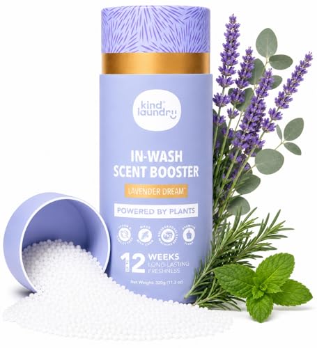 Kind Laundry In Wash Scent Booster Beads - Lavender Dream - 100% Plant Based - Natural Laundry Booster Beads & Smell Deodorizer - Environment Friendly