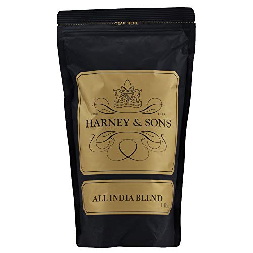Harney & Sons All India Blend Loose Leaf Black Tea - Robust Indian Tea Blend, Caffeinated, 16 oz Bag