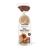 Amazon Grocery, 100% Whole Wheat English Muffins, 13.5 Oz, 6 Ct, (Previously Happy Belly, Packaging May Vary)