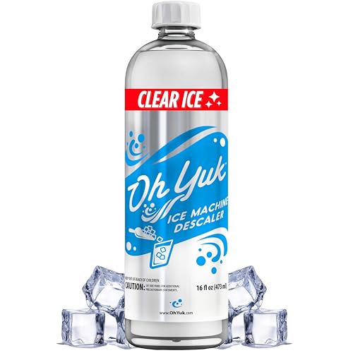 Oh Yuk Ice Machine Cleaner Descaler - Scale & Buildup Remover, Nickel-Safe Ice Maker Cleaning Solution, Compatible with GE nugget, Igloo & All