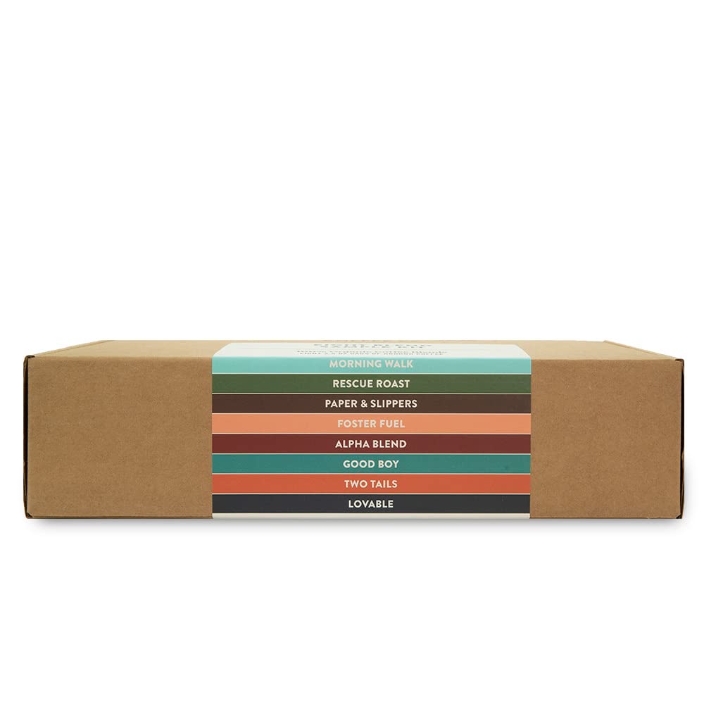Grounds & Hounds Eight Coffee Blend Sample Kit - 100% Organic Coffee Grounds Variety Pack, Includes Eight 2.5oz Packs of Our Most Popular Blends