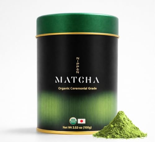 Organic Ceremonial Grade Matcha Powder - Japanese Matcha Green Tea, USDA Organic, First Harvest Uji Kyoto, Stone Ground (100g/3.53oz)