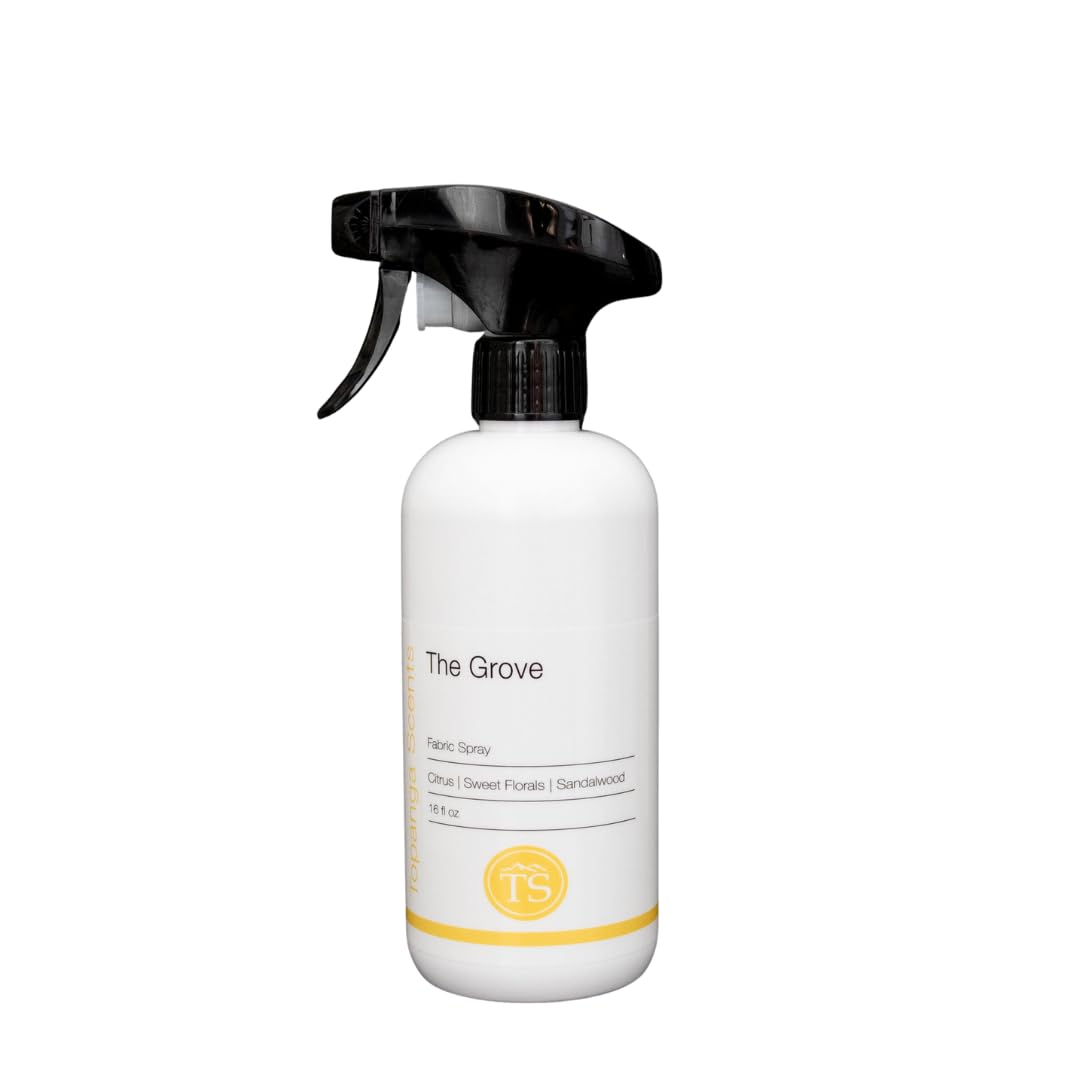 Topanga Scents The Grove Fabric Spray - 16 fl oz | Citrus, Sweet Florals & Sandalwood | Vegan, Phthalate?Free