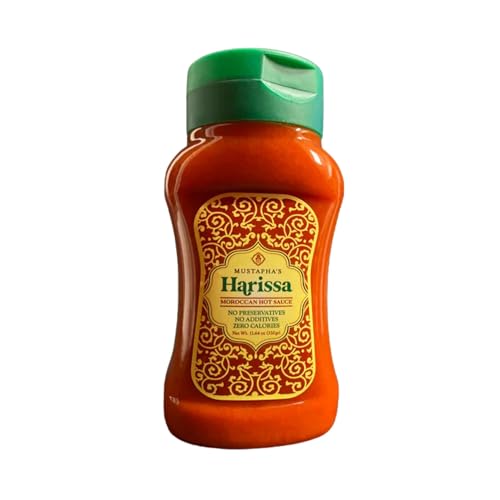 Mustapha’s Harissa Hot Sauce - North African Original Hot Pepper Paste, No Sugar, Preservative-Free, Non-GMO, Vegan, Paleo & Keto Friendly, Perfect