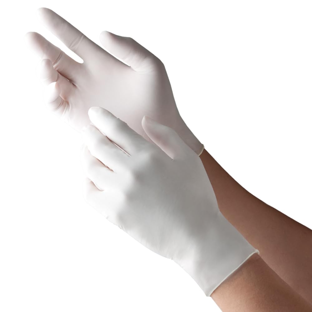 TRONEX 1510 Rubber Latex Disposable Gloves, Non Medical, General Purpose, Food Handling, Food Preparation, Light Industrial, Smooth Finish, Corn