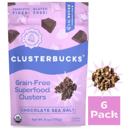 Clusterbucks Superfood Clusters - Grain-Free, Keto-Friendly Granola with Regeneratively Grown Sprouted Buckwheat- Gluten-Free, Low-Carb, Organic