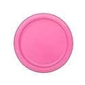 Hot Pink Solid Round Dessert Paper Plates - 7" (Pack of 8) - Vibrant Party Plates for Appetizing Treats - Perfect for Birthdays & Events