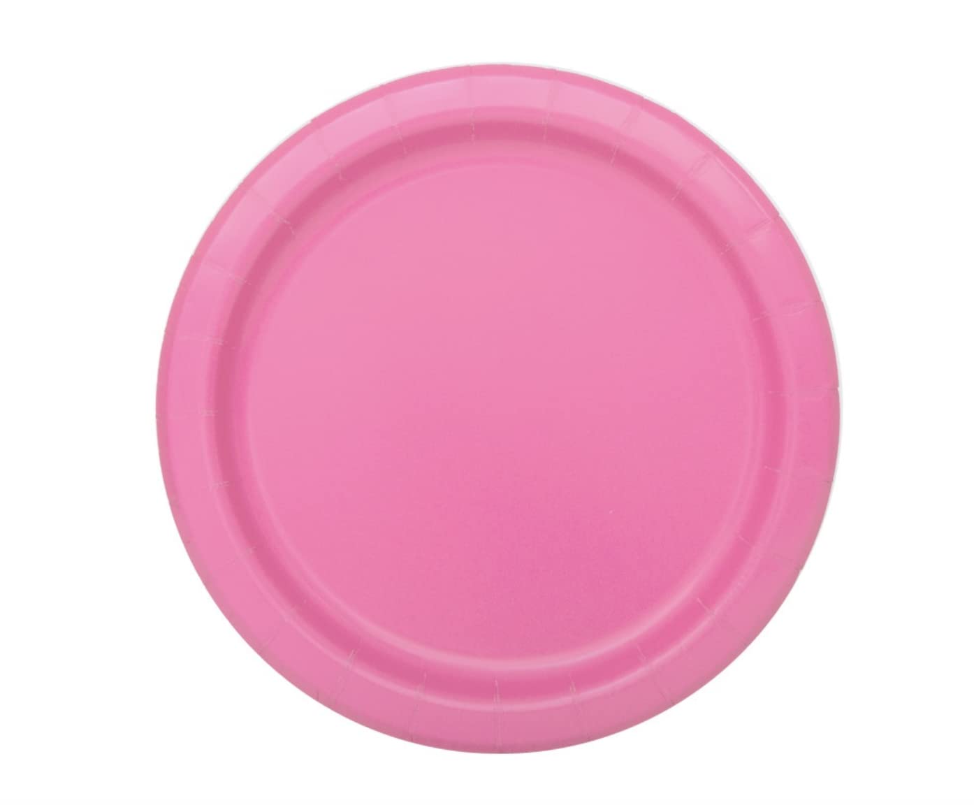 Hot Pink Solid Round Dessert Paper Plates - 7" (Pack of 8) - Vibrant Party Plates for Appetizing Treats - Perfect for Birthdays & Events