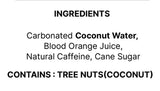 Flova Blood Orange Energy Drink, All Natural, Electrolytes and Minerals from Coconut Water, 4 Simple Easy to Pronounce Ingredients, 99% Juice, Pack