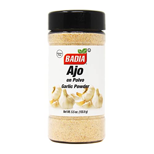 Badia Garlic Powder, 5.5 oz - Premium Garlic Powder for Cooking, Seasoning & Spice Blends, Freshly Ground and Flavorful