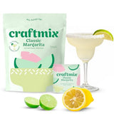 Craftmix Classic Margarita Cocktail & Mocktail Drink Mixer, Skinny Mixes - Water Flavoring Packets - Made With Real Fruit - Vegan, Low-Carb
