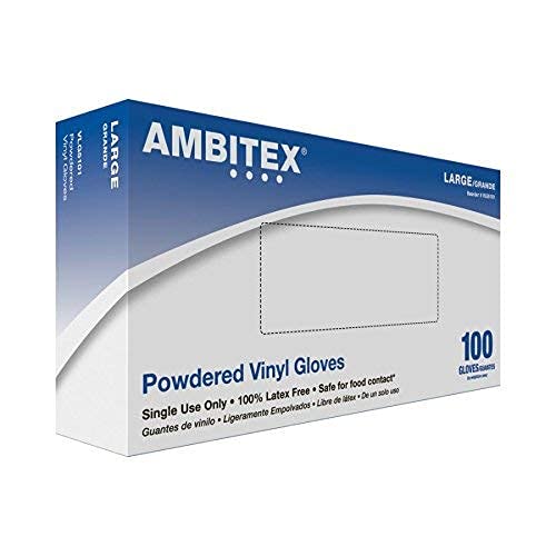 Tradex Vinyl Gloves, Powdered Multi-Purpose, Large
