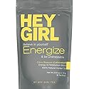 Hey Girl Energize Tea - Herbal Energy Tea Blend with Yerba Mate, Oolong, Ginger, & Green Tea - Morning Boost Coffee Alternative - Caffeinated Tea Bags