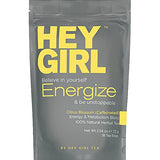 Hey Girl Energize Tea - Herbal Energy Tea Blend with Yerba Mate, Oolong, Ginger, & Green Tea - Morning Boost Coffee Alternative - Caffeinated Tea Bags