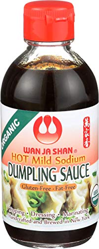 Wan Ja Shan Organic Dumpling Sauce USDA Organic, MILD SODIUM, GLUTEN FREE 6.7oz Hot.