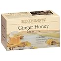 Bigelow Tea Ginger Honey plus Zinc Herbal Tea, Caffeine Free, 18 Total Tea Bags (Pack of 1)