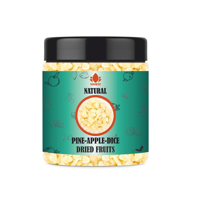 SMIBZE Natural Pineapple Dice - Dried Fruits 3 OZ / 85 Gram