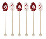 Peppermint Candy Spoons - Edible Stirring Spoons for Hot Beverages & Desserts | 6 Spoons | GLUTEN FREE | Naturally Flavored | Real Honey | Great