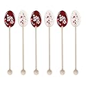 Peppermint Candy Spoons - Edible Stirring Spoons for Hot Beverages & Desserts | 6 Spoons | GLUTEN FREE | Naturally Flavored | Real Honey | Great