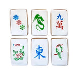 Mahjong Tile Cookies- Set of 6 Crunchy Shortbread Cookies Individually Wrapped by BakersDozenToGo