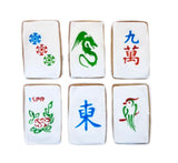 Mahjong Tile Cookies- Set of 6 Crunchy Shortbread Cookies Individually Wrapped by BakersDozenToGo