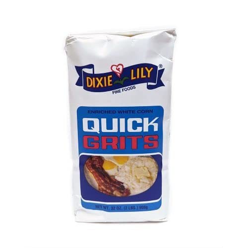 Dixie Lily Enriched White Corn Quick Grits 32 oz (Pack of 3)