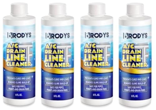 Brodys - A/C HVAC Drain Line Cleaner, Bottle, 2 MONTH SUPPLY, (Great to use at home, in the office, at restaurants and large commercial buildings) AC