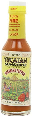 Try Me Yucatan Sunshine Habanero Pepper Sauce, 5-Ounce Bottles(Pack of 12) by Try Me
