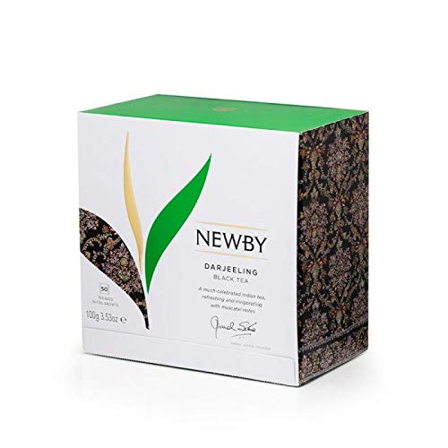 Darjeeling Black Tea - 50 Individually Wrapped Tea Bags - Light & Floral Indian Tea by Newby Teas