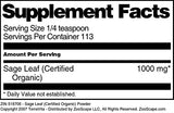 Sage Leaf (Certified Organic) Powder (4 oz, ZIN: 518706) - 3 Pack