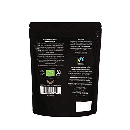Mount Hagen 7.05oz Organic Freeze Dried Instant Decaf Coffee | Made From Organic Medium Roast Arabica Beans | Fair-Trade, Eco-friendly Instant