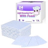 24 Pack Light Scouring Pad with Foam, Triple Cleaning Scrub Pad Singles Heavy Duty Household Non-Scratch Abrasive Hand Pad Multi Surface Magic Sponge