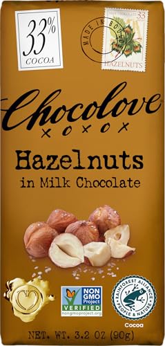 Chocolove, Bar Milk Chocolate Hazelnuts, 3.2 Ounce
