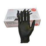 DHG PROFESSIONAL Latex Free Powder Free Black Nitrile Disposable Gloves, Food Handling, Cleaning Gloves (Medium)