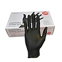 DHG PROFESSIONAL Latex Free Powder Free Black Nitrile Disposable Gloves, Food Handling, Cleaning Gloves (Medium)