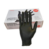 DHG PROFESSIONAL Latex Free Powder Free Black Nitrile Disposable Gloves, Food Handling, Cleaning Gloves (Medium)